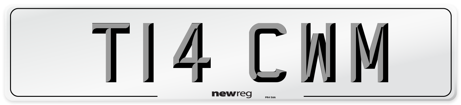 T14 CWM Number Plate from New Reg